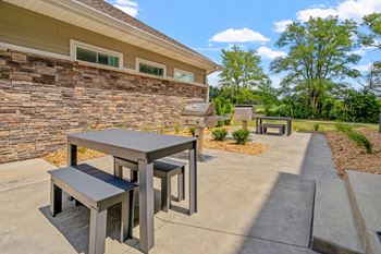 Multiple outdoor grilling/picnic areas